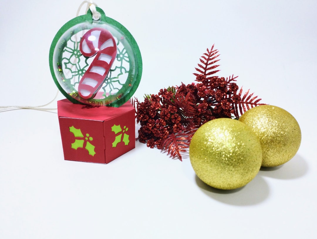 SVG Snow Globe Ornament Ball Gift Box Christmas Cane Svg Cut Files ...