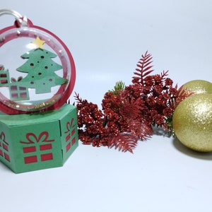 SVG Snow Globe Ornament Ball Gift Box Christmas Tree Gift Svg Cut Files ...