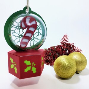 SVG Snow Globe Ornament Ball Gift Box Christmas Cane Svg Cut Files ...