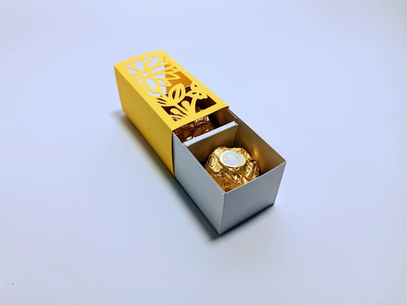 SVG Wedding Chocolate Gift Box Mini Candy Box Svg Cut Files Candy Holder Cricut Maker Explore JOY Silohuette Laser Brother ScanNcut image 1