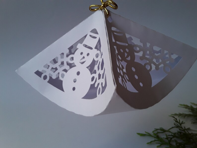 Download SVG Christmas Ornament Box Cricut Lantern 3D Paper Craft ...