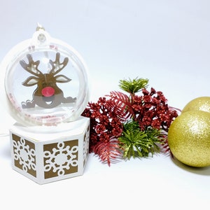 SVG Snow Globe Ornament Ball Gift Box Rudolph Svg Cut Files Candy ...