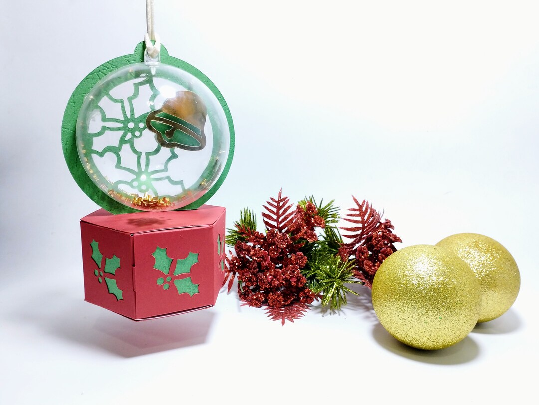 SVG Snow Globe Ornament Ball Gift Box Christmas Bell Svg Cut Files ...