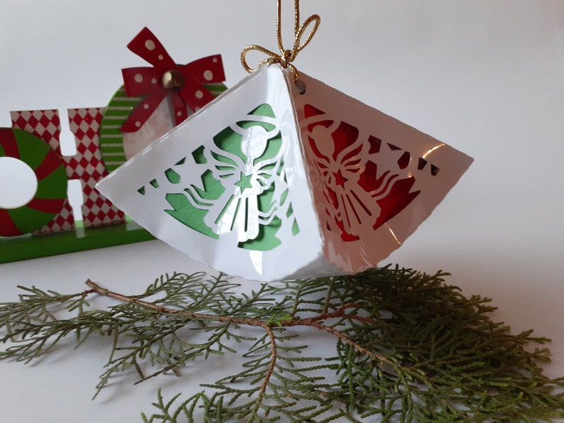 Download SVG Christmas Ornament Box Cricut Lantern 3D Paper Craft ...