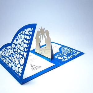 SVG Pop Up Natività Scena Tri Fold Template File di taglio per Cricut Busta Scheda File di taglio Dxf Png Silhouette Cameo Taglio laser