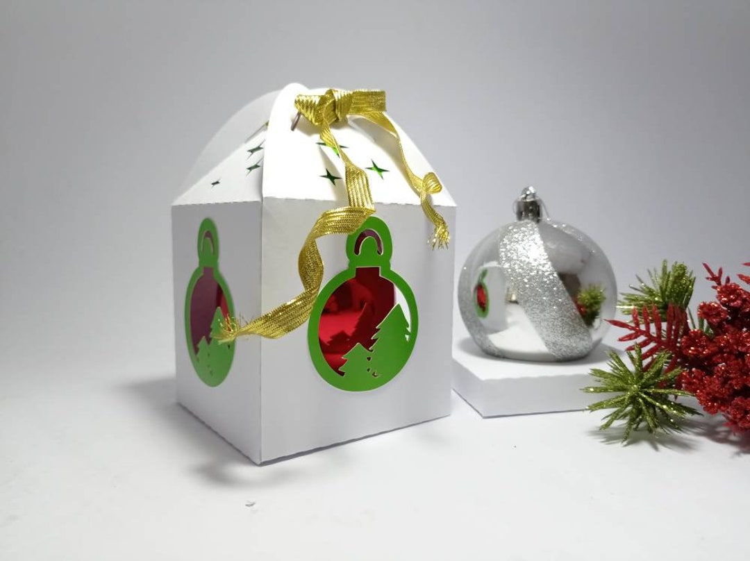 Christmas Ornament Box SVG Template Ball 80mm Christmas Etsy