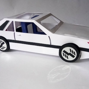 SVG Vaderdag Auto Digitale Sjabloon, Papierkunst, bouw je eigen auto 3d, SVG, snijbestand, cricut
