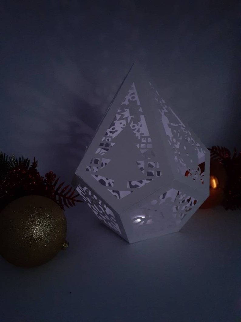 Download SVG Christmas Centerpiece Cricut Lantern 3D Paper Craft | Etsy
