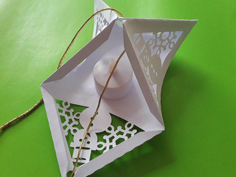 Download SVG Christmas Ornament Box Cricut Lantern 3D Paper Craft | Etsy