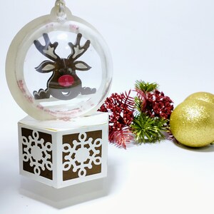 SVG Snow Globe Ornament Ball Gift Box Rudolph Svg Cut Files Candy ...