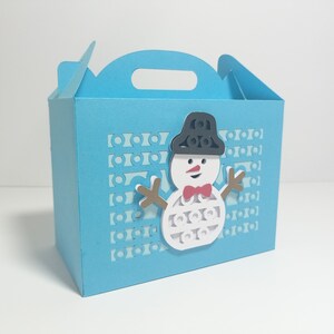 Boîte à dragées SVG Gable, boîte pop-up bonhomme de neige, fichiers découpés SVG, porte-bonbons, modèle Cricut, boîte à friandises de Noël, cadeau de Noël