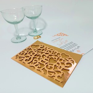 Modèle d'invitation d'enveloppe de poche de mariage SVG Arabesques tourbillonnantes Mariage | Fichier de découpe Cricut | Silhouette Camée | Découpe au laser
