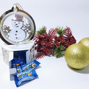 SVG Snow Globe Ornament Ball Gift Box Snowman Svg Cut Files Candy ...