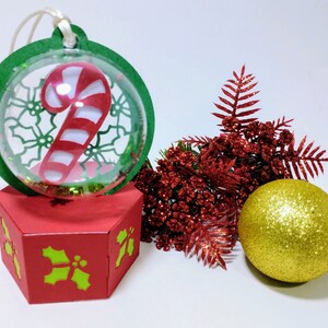 SVG Snow Globe Ornament Ball Gift Box Christmas Cane Svg Cut Files ...