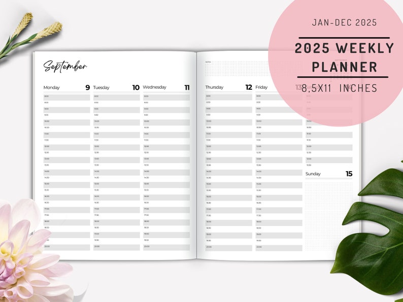 2025 Canva Planner | Dated Weekly Planner Templates | KDP Planner | 8 ...