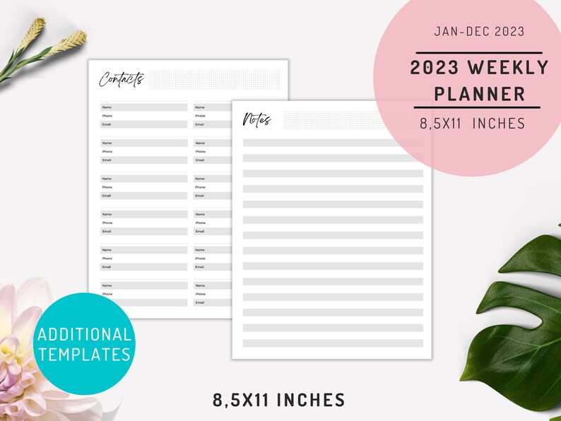 CANVA 2024 Dated Weekly Planner Templates KDP Planner Etsy UK