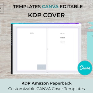 CANVA KDP Cover Templates 7x10 inches for 50, 100, 110, 120, 130, 140, 150, 180, 200, 250 pages | ready to edit