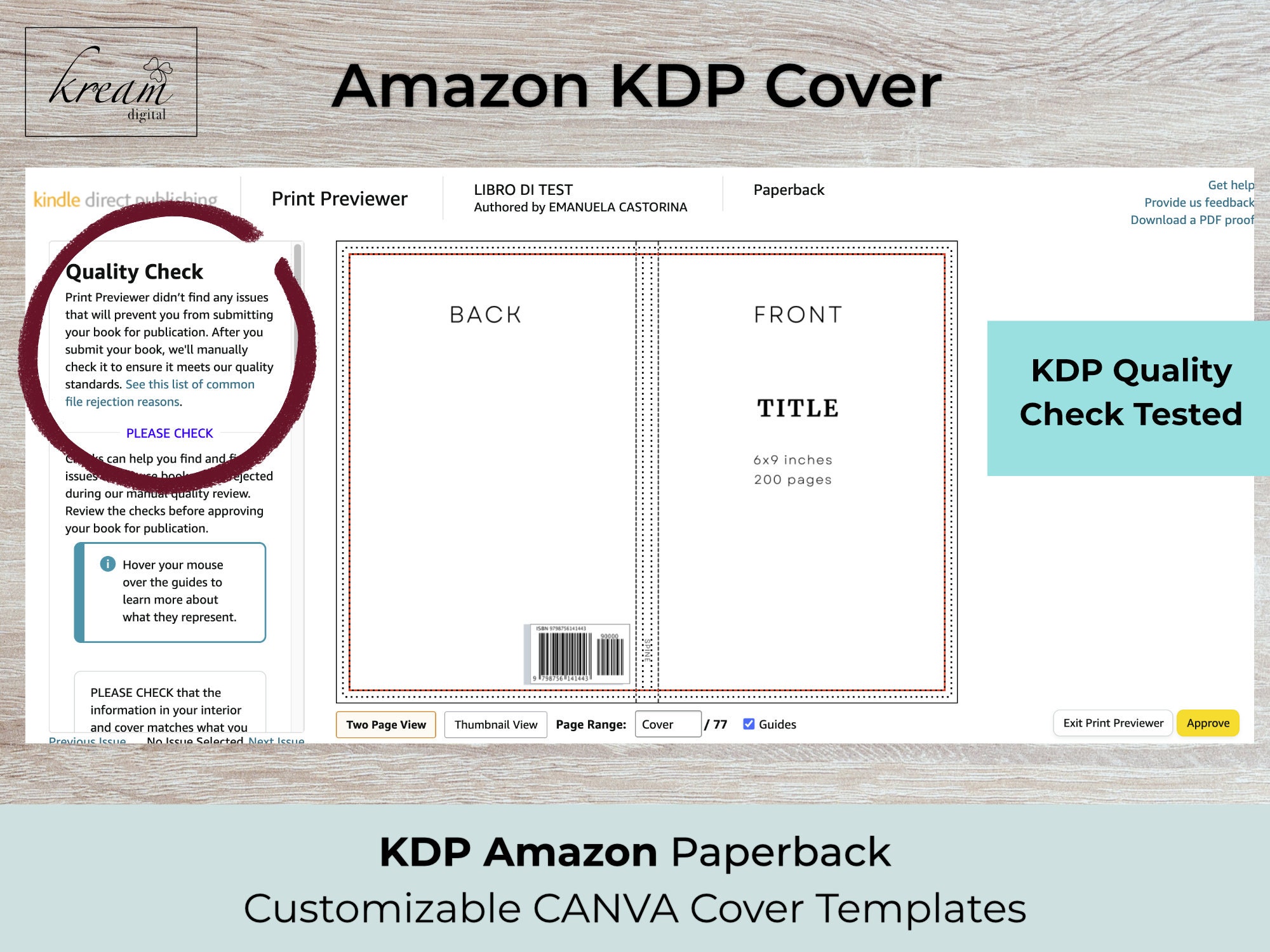 CANVA KDP Cover Templates 6x9 for 50, 100, 110, 120, 130, 140, 150, 180 ...