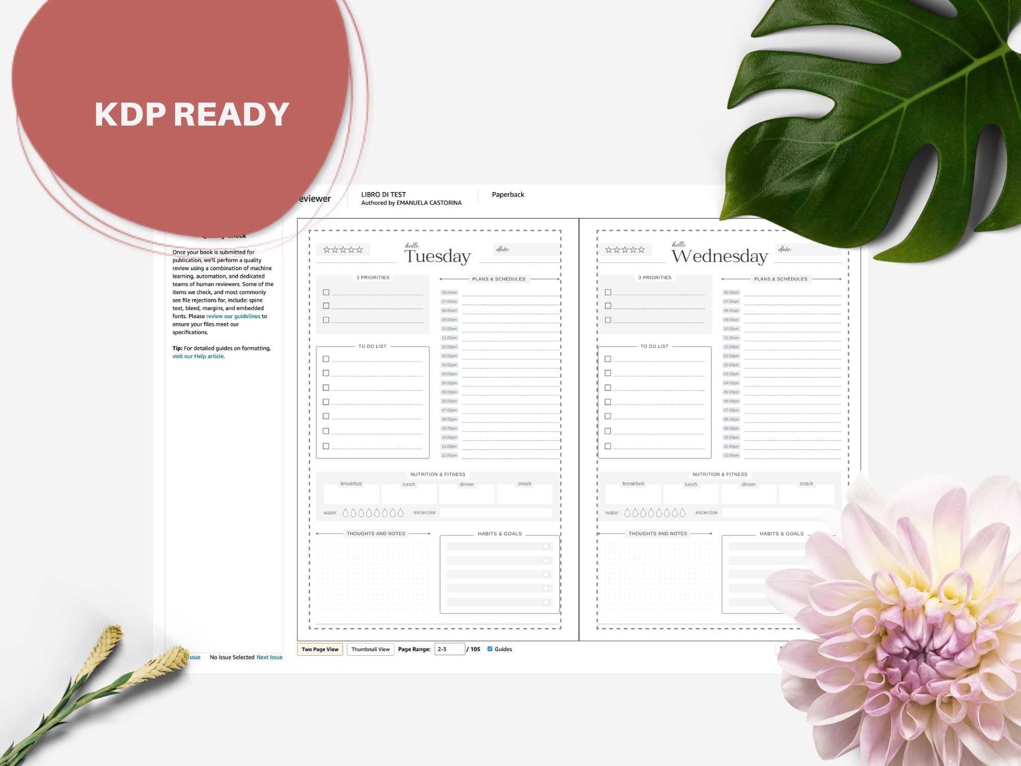 Canva daily planner editable templates for journal canva kdp planner