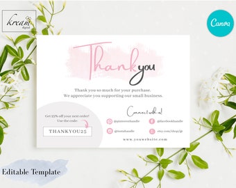 Business thank you page template | Fully Editable on CANVA | Easy to customize it for yourself