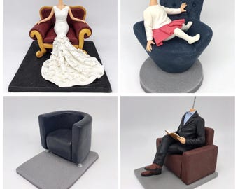 Custom Bobblehead Furniture Accessories, Polymer Clay Sofa Chair Props