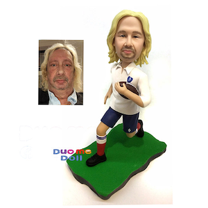 Custom bobblehead playing football custom sports figurines playing football bobblehead gift to boss gift to client 15cm