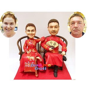 Handmade Custom bobblehead couple custom bobble head custom figurines anniversary gifts base on your photo