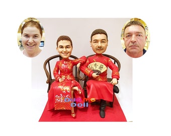 Handmade Custom bobblehead couple custom bobble head custom figurines anniversary gifts base on your photo
