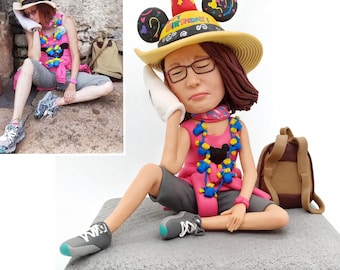 Custom Polymer Clay Bobblehead Figurine: Personalized Birthday Gift for Her