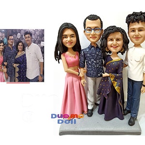 Custom bobblehead custom figurine 3D photo family bobblehead family figurines image 1