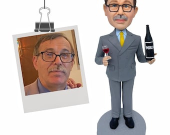 Figura cabezona personalizada del novio y sus padrinos, muñeco con retrato masculino adorable, regalo especial para el novio y la fiesta de bodas.