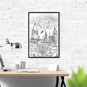HOGWARTS WALL ART Printable Wall Art Harry Potter Gift | Etsy