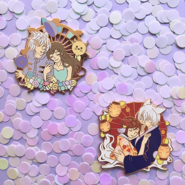 Goddess Kiss Date and Wedding hard enamel pins