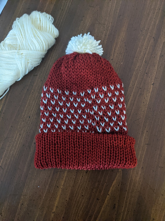 Heart Beanie One Size Fits All Women display picture 1