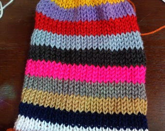 Gorro listrado inspirado em Eras – Gorro de tricô com 12 cores | Presente Swiftie | Gorro de inverno feito à mão