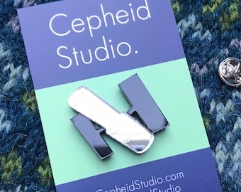 Hubble Space Telescope pin badge, Perspex lapel pin