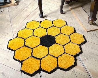 JWST rug, handmade telescope rug, handmade wool rug