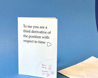 Tarjeta divertida anti-San Valentín, juego de palabras científico, cartulina reciclada