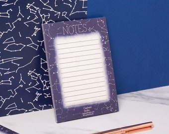 Bloc de notas celestial, papelería cósmica