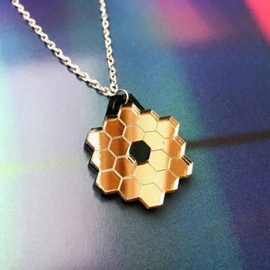 JWST pendant necklace, James Webb Space Telescope Perspex necklace