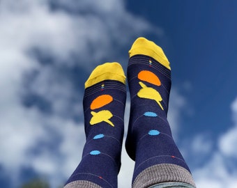 Solar system socks, space socks
