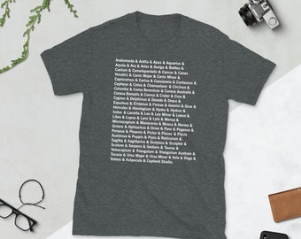 Constellation names t-shirt, geeky t-shirt