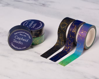 Constellation washi tape, cosmic stationery