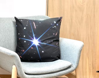 Galaxy cluster throw pillow case