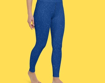 High waist constellation yoga pants, rainbow leggings