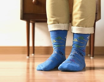 Sewing socks, scissors socks