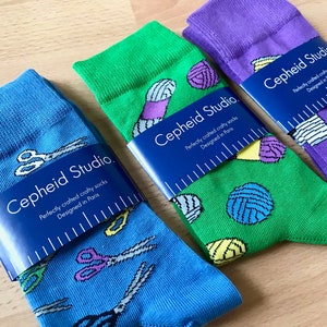 Socks for crafters 3-pair bundle, gifts for knitters