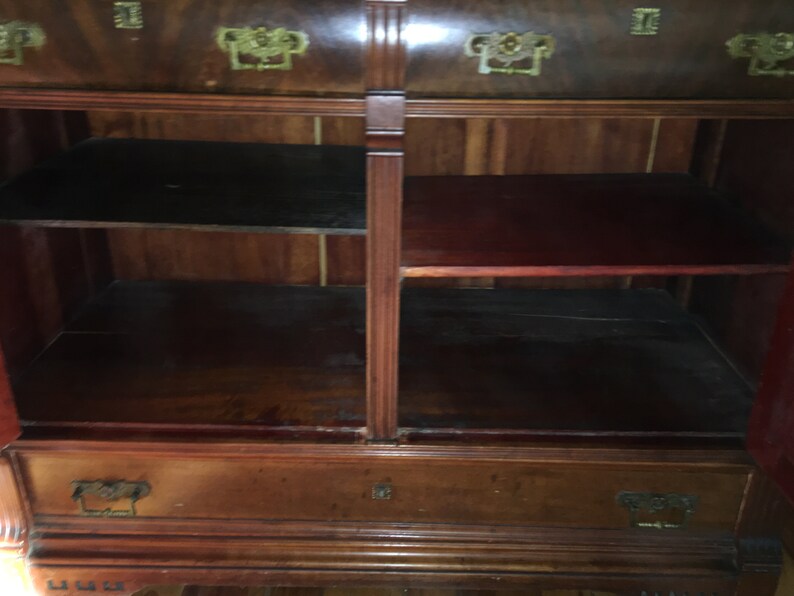Eastlake Victorian Cherry Sideboard Buffet 1880's Etsy