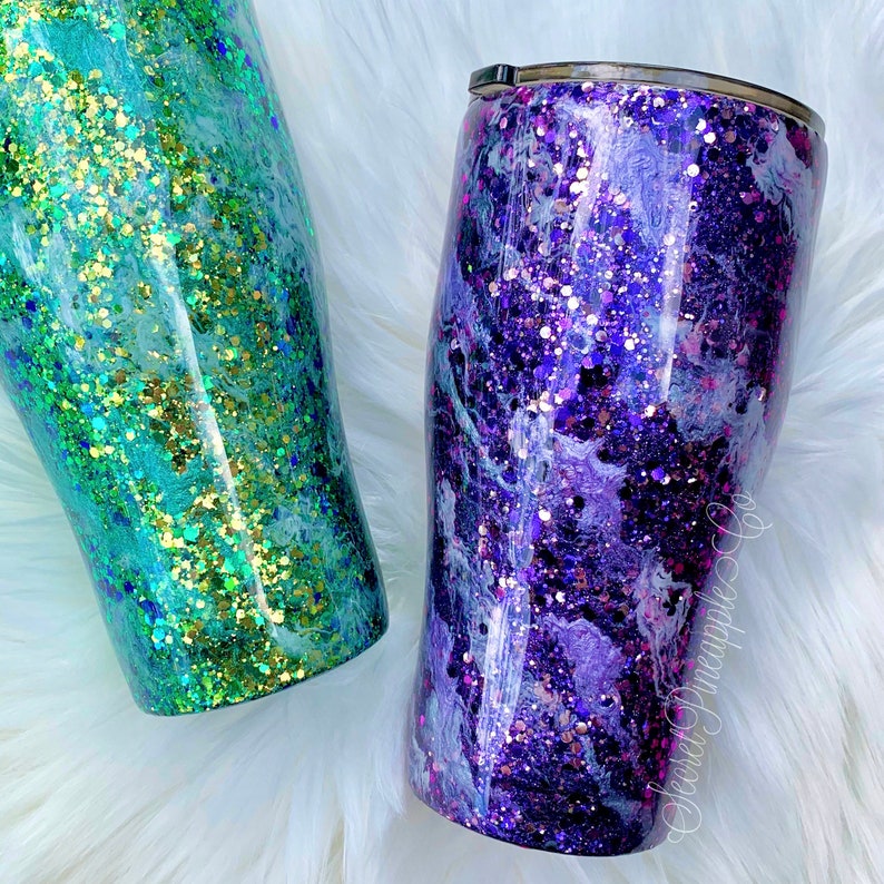 Milky Way Glitter Tumbler Epoxy Tumbler Made to Order Etsy