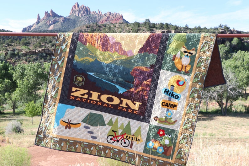 Zion National Park Quilt PDF Downloadable Pattern requires Etsy